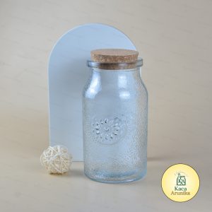Wadah Kaca Dekorasi Tutup Gabus 1000 ml