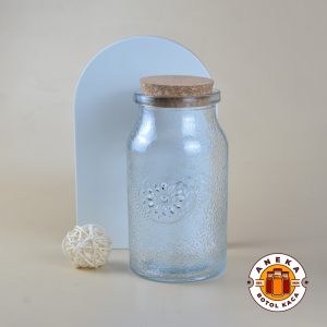 Wadah Kaca Dekorasi Tutup Gabus 1000 ml