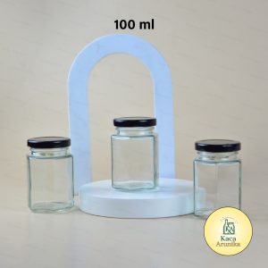 Toples Kaca Hexagon 100 ml