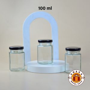Toples Kaca Hexagon 100 ml