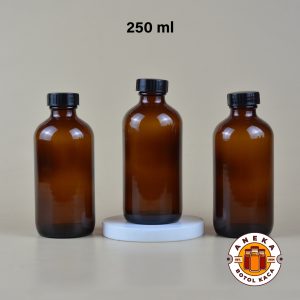 Botol Kaca Amber Tutup Pneumatic 250 ml