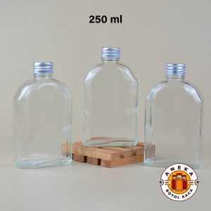 Botol Kaca Pipih 250 ml