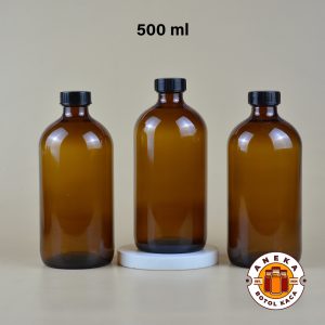 Botol Kaca Amber Tutup Pneumatic 500 ml
