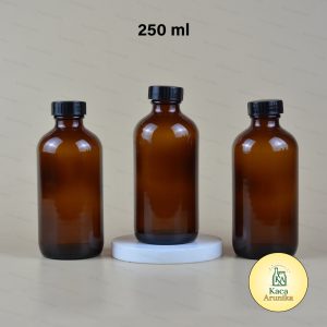 Botol Kaca Amber Tutup Pneumatic 250 ml
