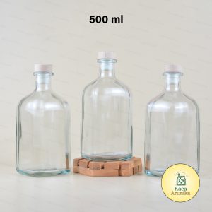Botol Kaca Liquor Square 500 ml