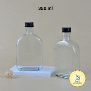 Botol Kaca Pipih Leher Tinggi 350 ml