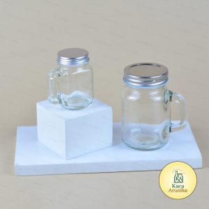 Gelas Kaca Gagang + Tutup 40 ml 120 ml