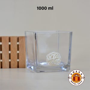 Wadah Kaca Tebal Persegi 1000 ml