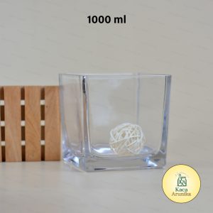 Wadah Kaca Tebal Persegi 1000 ml