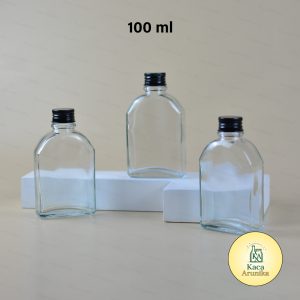 Botol Kaca Pipih 100 ml