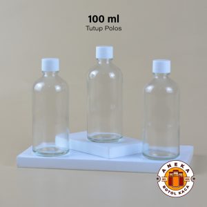 Botol Kaca Mini Tutup Polos 100 ml