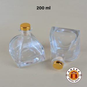 Botol Kaca Tebal Tutup Gold 200 ml