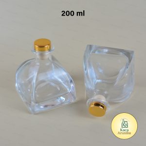 Botol Kaca Tebal Tutup Gold 200 ml