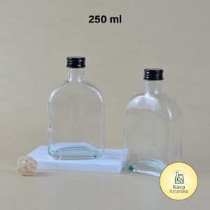 Botol Kaca Oval Leher Tinggi 250 ml