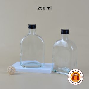 Botol Kaca Oval Leher Tinggi 250 ml