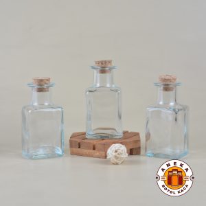 Botol Kaca Kotak Tutup Gabus